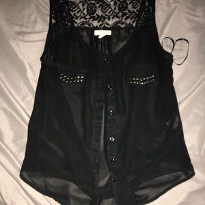 Sheer going out shirt